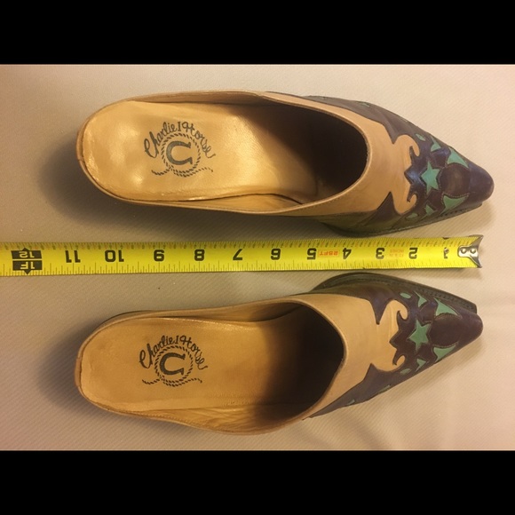 Charlie 1 Horse Artisan Handcrafted Shoe Size 6.5 M; Brown & Teal - Picture 11 of 12